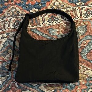Large Nylon Shoulder Bag - Black